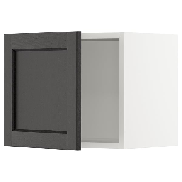 Black cabinet with hidden hinges