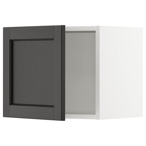 Black cabinet with hidden hinges