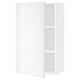 SEKTION high gloss white kitchen cabinet, modern minimalist design, adjustable shelves, sleek rectangular shape.