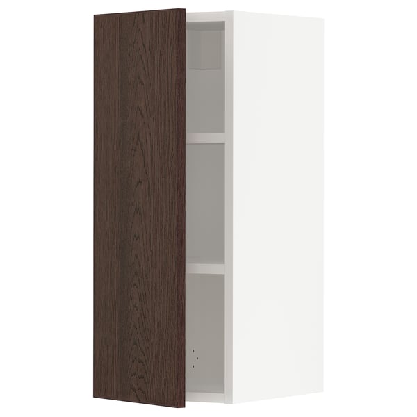 SEKTION kitchen cabinet, dark wood, square, minimalist design