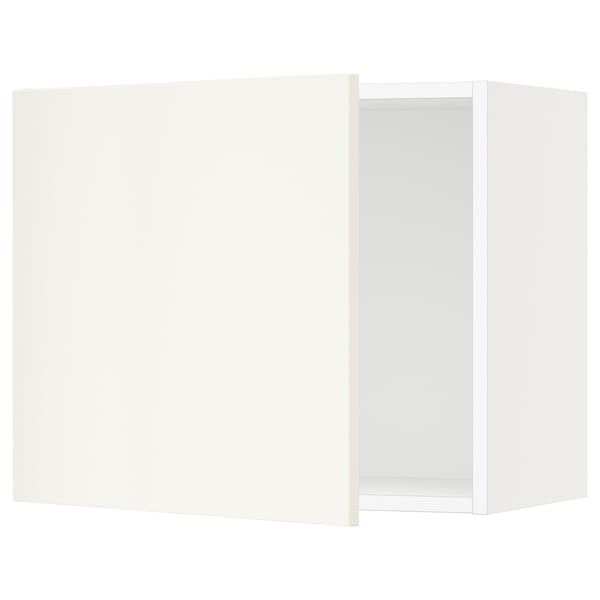 A white, modern kitchen cabinet from IKEAs SEKTION series with a sleek, square design.