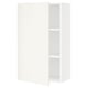 White SEKTION cabinet, rectangular, smooth finish, single door, adjustable shelves.