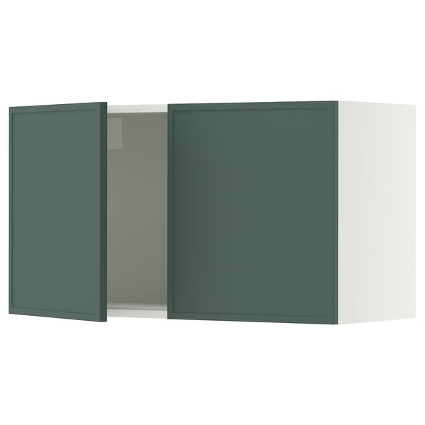 SEKTION Wall cabinet with 2 doors, white/Aspudden dark gray-green, 36x15x20 "
