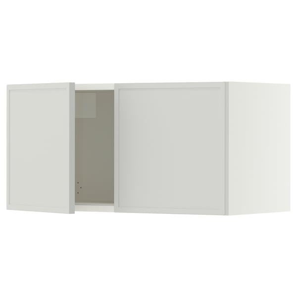 SEKTION Wall cabinet with 2 doors, white/Aspudden light gray, 30x15x15 "