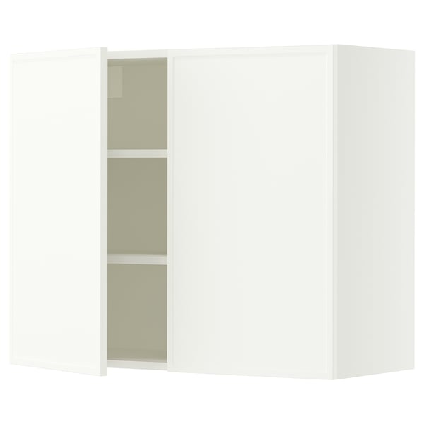 SEKTION Wall cabinet with 2 doors, white/Aspudden matt white, 36x15x30 "
