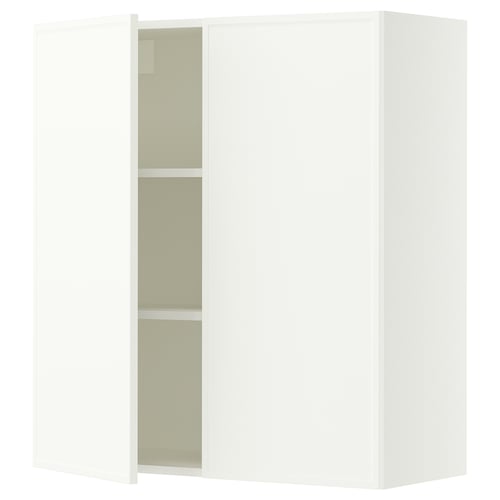 SEKTION Wall cabinet with 2 doors, white/Aspudden matt white, 36x15x40 "