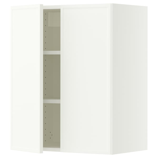 SEKTION Wall cabinet with 2 doors, white/Aspudden matt white, 24x15x30 "