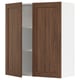 SEKTION kitchen cabinet in walnut brown with adjustable shelves.
