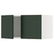 A green ikea SEKTION kitchen cabinet. Its rectangular, with a smooth finish, and a door with a hidden hinge design.