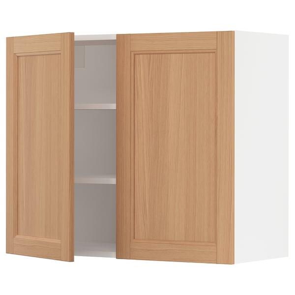 SEKTION oak kitchen cabinet, rectangular, light wood tone, in natural oak finish.