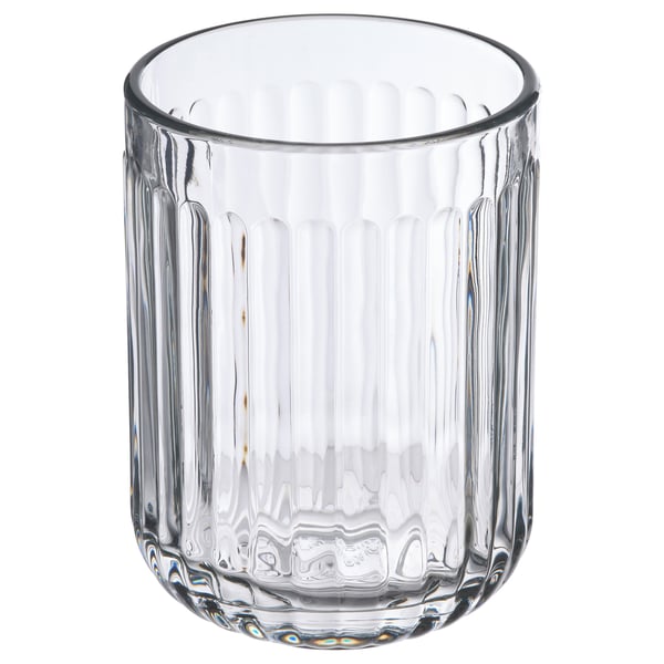 Glass toothbrush holder, SILVTJÄRN, elegant & organised.