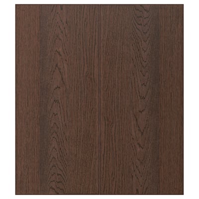 SINARP dark wood panels: classic oak with modern design, solid edge, lacquer finish.