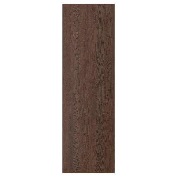 Dark wood SINARP oak veneer panel, sleek rectangular design with modern twist.