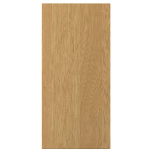 A rectangular wooden panel in a natural oak finish. The panel a smooth and sleek design with visible wood grain texture.