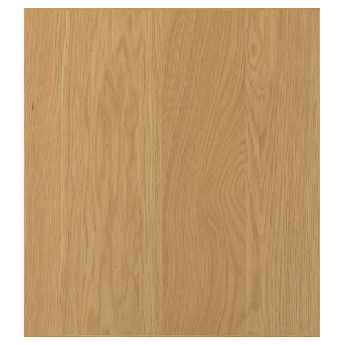 A SINARP wooden door in oak colour, featuring solid oak edges and a square shape.