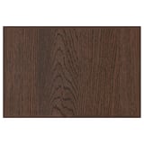 Dark wood SINARP oak cabinet with solid edge.