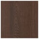 Dark brown SINARP oak veneer cabinet panel with wood grain pattern.