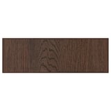 Dark brown wooden panel with visible wood grain texture.