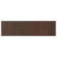 Dark brown wooden panel, rectangle, grainy texture, modern design.
