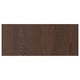 Dark wood-toned oak veneer panel with grain texture. Four-sided solid wood border, rectangular shape.