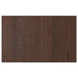 Dark wooden SINARP kitchen cabinet panel with oak veneer and solid wood edge.