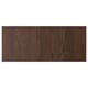 Brown wooden panel with visible grain and veneer edge.