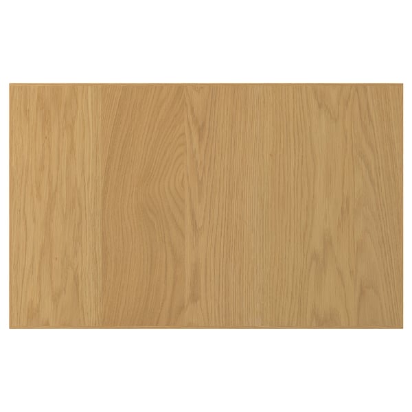 A wooden panel from the SINARP collection in a natural oak finish. It a solid wood edge and a smooth, rectangular shape.