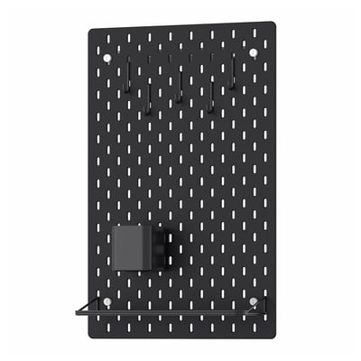 SKÅDIS Pegboard combination, black, 14 ¼x22 "