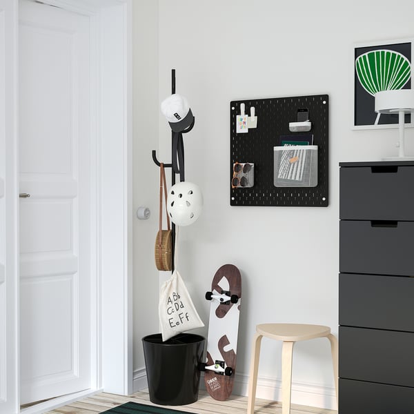SKÅDIS Pegboard combination, black, 22x22 "