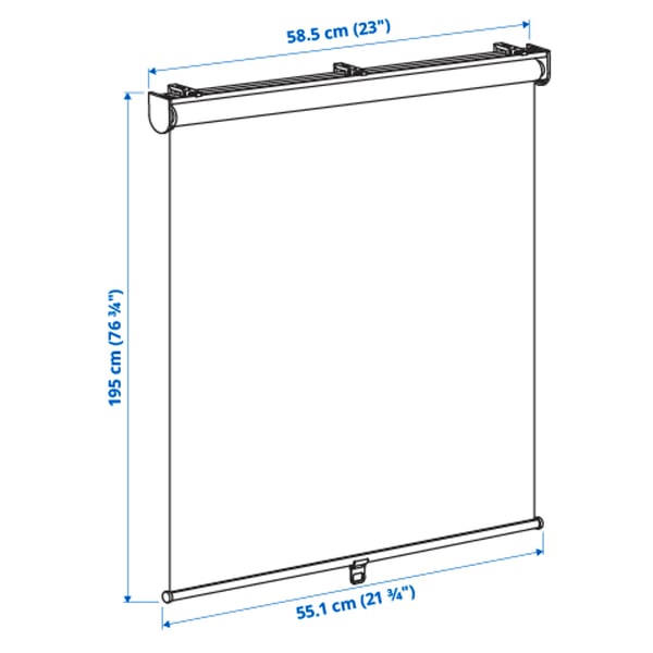 Illustration with measurements for the product: SKOGSKLÖVER.