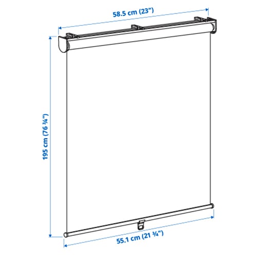 Illustration with measurements for the product: SKOGSKLÖVER.