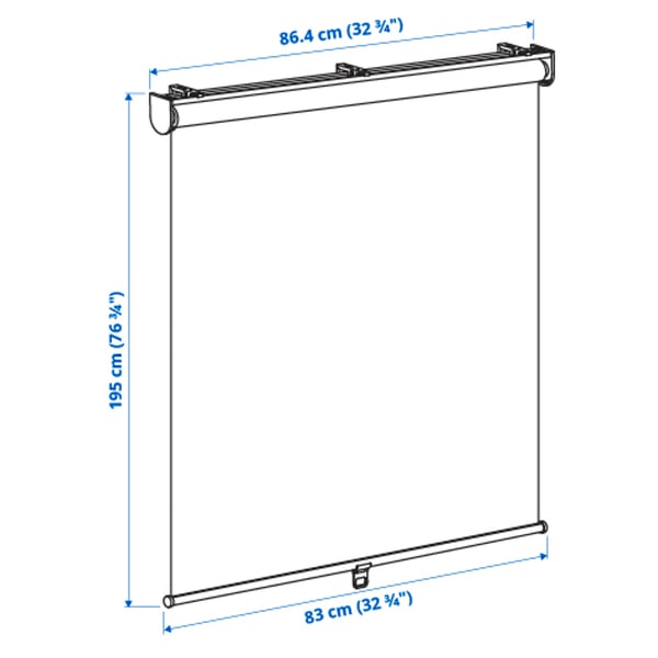 Illustration with measurements for the product: SKOGSKLÖVER.