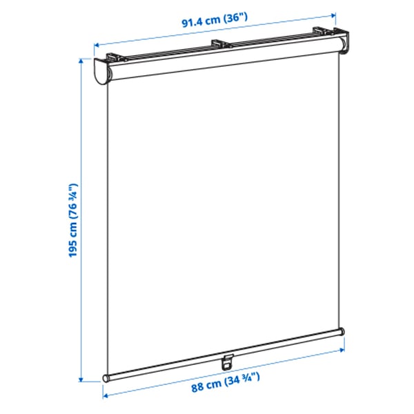 Illustration with measurements for the product: SKOGSKLÖVER.