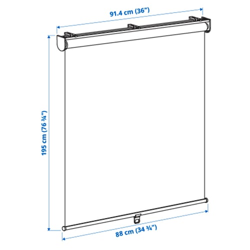 Illustration with measurements for the product: SKOGSKLÖVER.