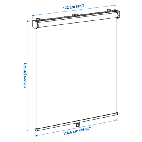Illustration with measurements for the product: SKOGSKLÖVER.
