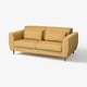 A tan-colored SLATORP sofa with a modern design, featuring loose cushions and wooden legs.