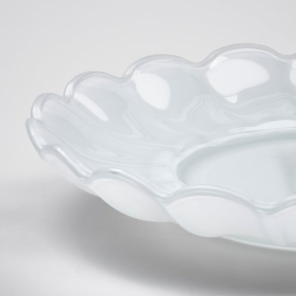 SMÅNÄCKROS Candle dish, white, 5 ½ "