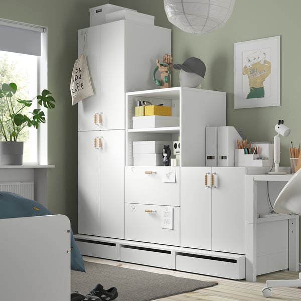 SMÅSTAD kids wardrobe - tall, multi-storage furniture