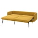 Yellow mustard SÖDERHAMN sofa-bed, sleek design, comfortable seating, recessed legs.