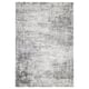 Grey rectangular rug, low-pile, mottled design, durable & soft.