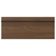 Dark brown ash wood panel with smooth, solid handle spanning width.