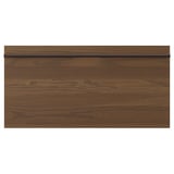 STENSTA wooden drawer, dark brown, rectangular with linear grain pattern, solid wood handles.