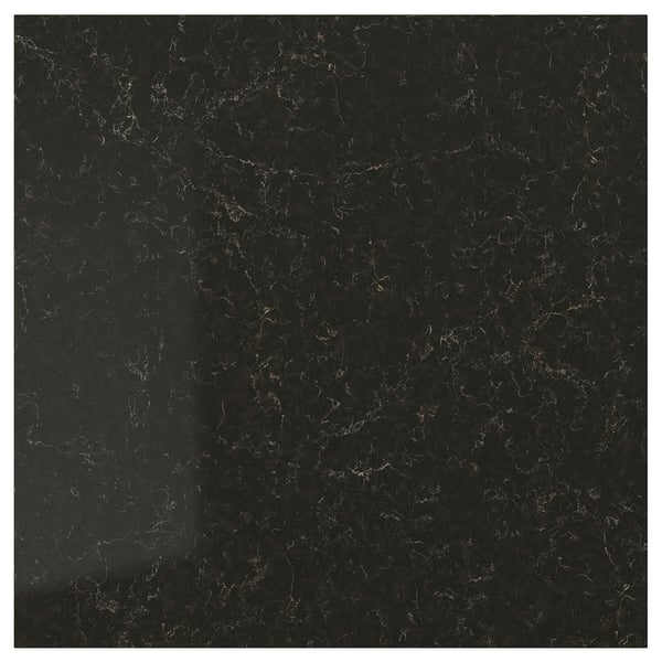 Black marble-textured TÄRNHULT wall panel, smooth, custom-fit design.