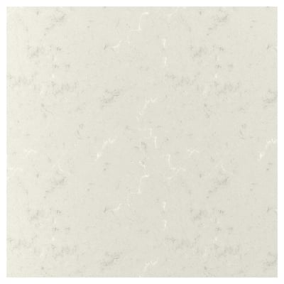 TÄRNHULT Custom-made wall panel, light gray white/gray/marble effect glass composite, 1 1/8 "
