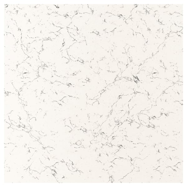 TÄRNHULT recycled glass wall panel, white, irregular veins, square.