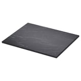 Tolkén black marble effect countertop, rectangular, sleek & modern, made from fibreboard with melamine & plastic foil.