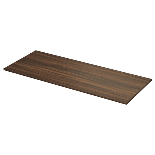 TOLKEN dark wood countertop, rectangular, laminated, durable.