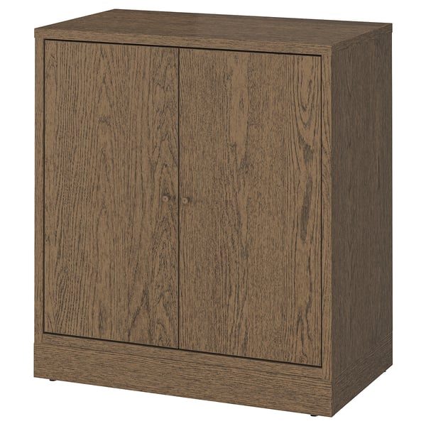 TONSTAD cabinet, wooden, rectangular, two doors, brushed veneer, soft-close.