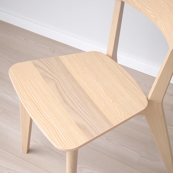 TONSTAD / LISABO Table and 4 chairs, off-white/ash, 55 1/8/77 1/8x33 1/2 "