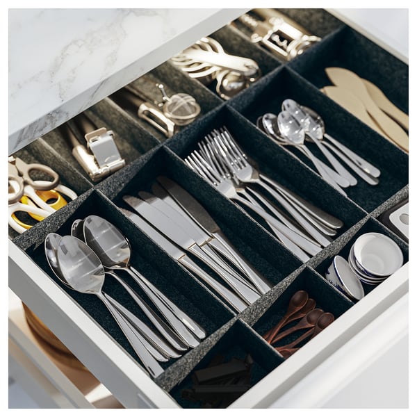 UPPDATERA Adjustable organiser for drawer, gray, 24x24 "